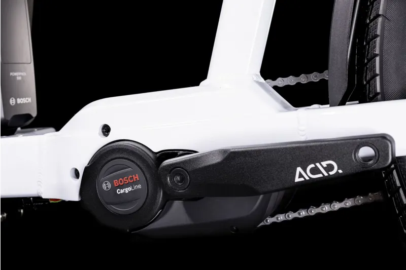 Cube Cargo Hybrid 500 Electric Cargo Bike in White/Black-4